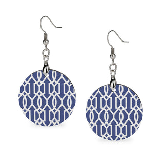 Celestial Drift Wooden Earrings