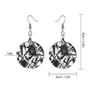 Graffiti Wooden Earrings