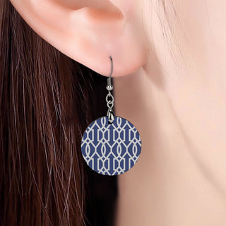 Celestial Drift Wooden Earrings