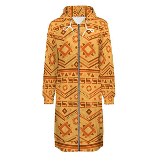 African Geometry Long Hoodie for women