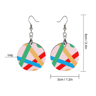 Harmonic Hues Wooden Earrings