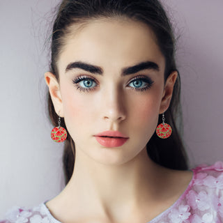 Watermelon Whisper Wooden Earrings