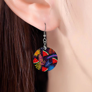 Melon Breeze Wooden Earrings