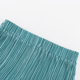 Pleated Split Sleeved Cardigan & Loose Pants Set