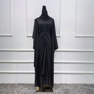 3 Piece Linen Blend Abaya Set