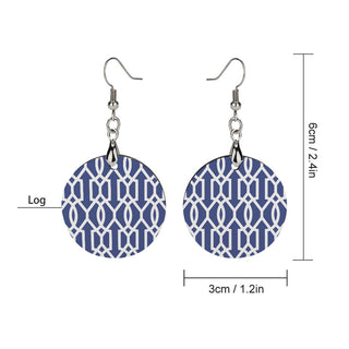 Celestial Drift Wooden Earrings