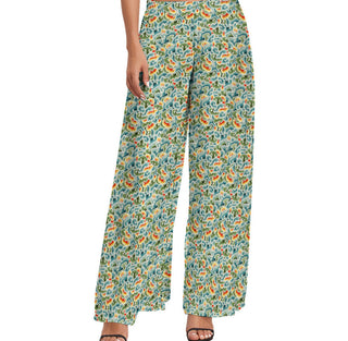 Emerald Elegance Wide Leg Pants