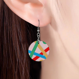 Harmonic Hues Wooden Earrings
