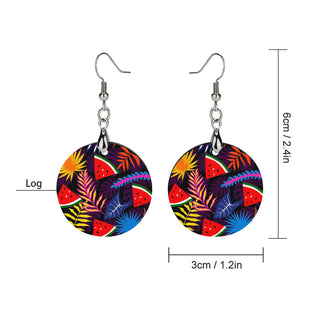 Melon Breeze Wooden Earrings