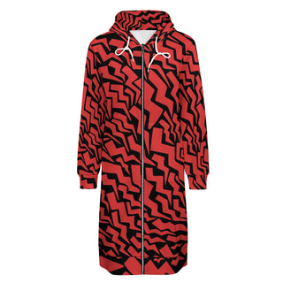 Zip-up long hoodie for women