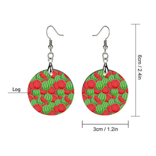 Melon Magic Wooden Earrings