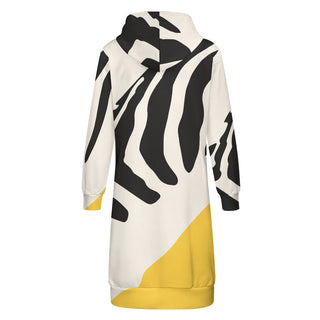 Zebra Print Long Hoodie