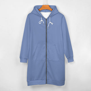 blue hoodie For Women With Zipper