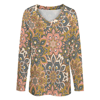 Floral Geometrics Loose Top