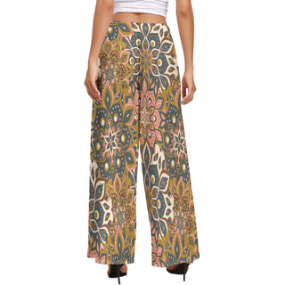 Floral Geometrics Wide Leg Pants