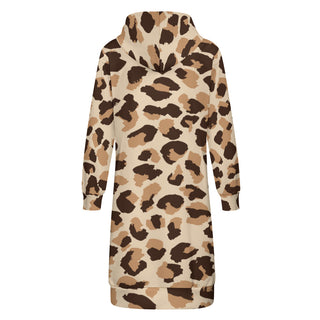 Leopard Print Zip-up Hoodie