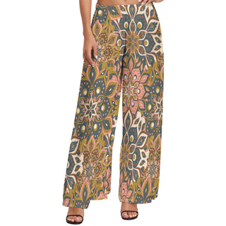 Floral Geometrics Wide Leg Pants