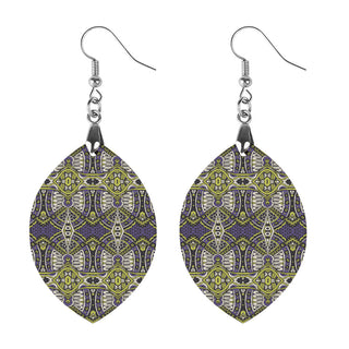 Linear Logic Wooden Earrings