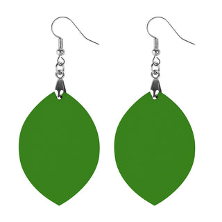 Green Wooden Earrings