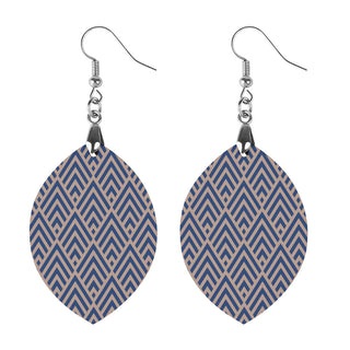 Geo Diamond Wooden Earrings