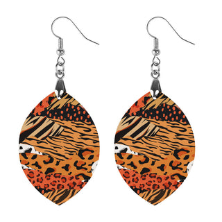 Feline Fury Wooden Earrings