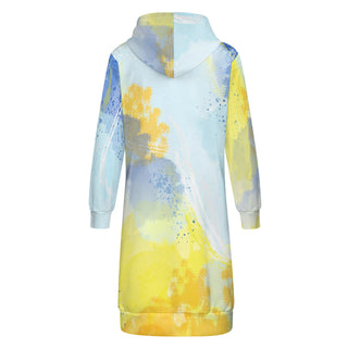 Color Splash yellow and blue hoodie