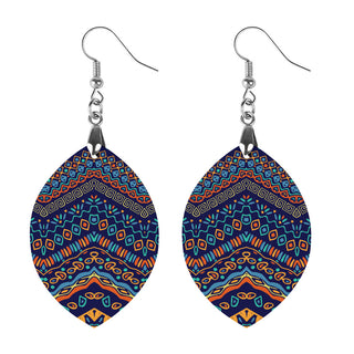 Sunset Shapes Wooden Earrings
