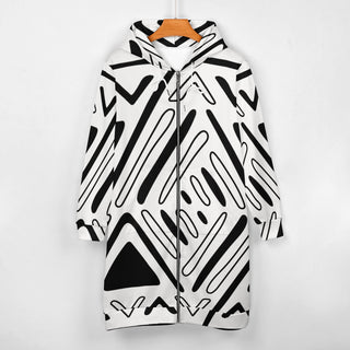 White and black hoodie for women