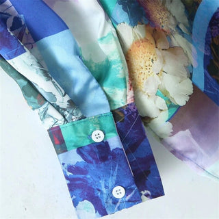 Ocean Mirage Satin Blouse