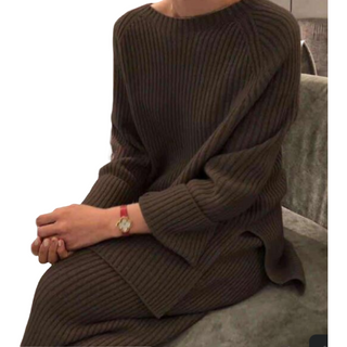 Knitted Sweater & Loose Pants Set