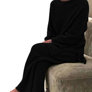 Knitted Sweater & Loose Pants Set