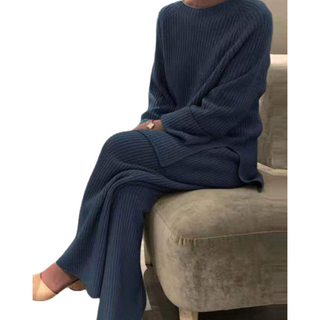 Knitted Sweater & Loose Pants Set