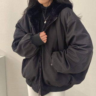 Oversized Reversible Fleece Jacket