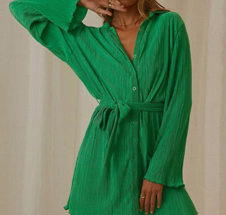 Pleated Mini Dresses