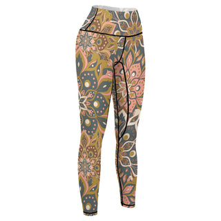 Floral Geometrics Yoga Pants