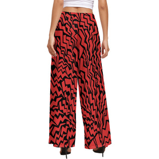 Crimson Thunder Wide Leg Pants