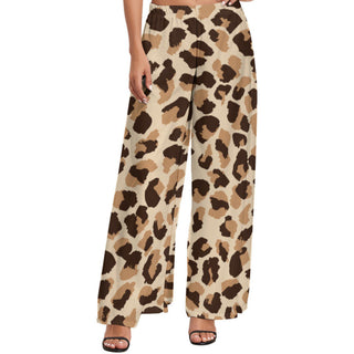 Leopard Print Wide Leg Pants