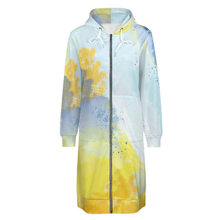 Color Splash long hoodie for women
