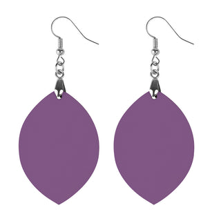 Purple Wooden Earrings