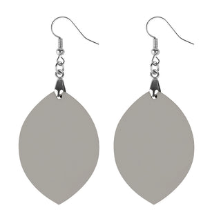 Grey Wooden Earrings