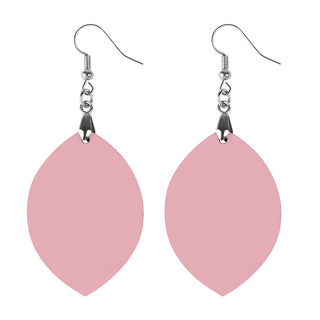 Pink Wooden Earrings