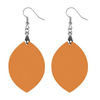 Orange Wooden Earrings