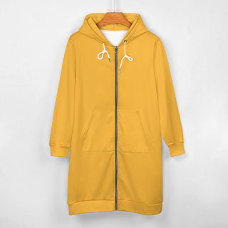Zip-up Yellow Hoodie For Women