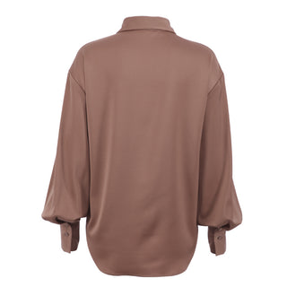 Silk Satin Midi Length Shirt