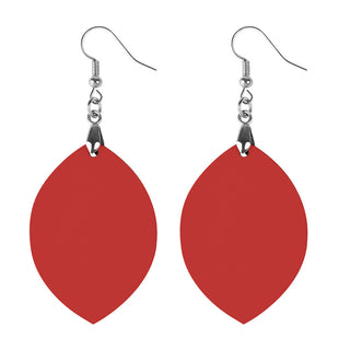 Red Wooden Earrings